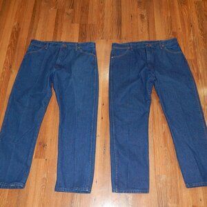 LOT 2 Pairs Men's Size 38 x 30 WRANGLER 13MWZ Cowboy Cut Western Bootcut Jeans